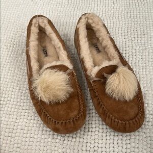 UGG Brown Suede Moccasin Slippers